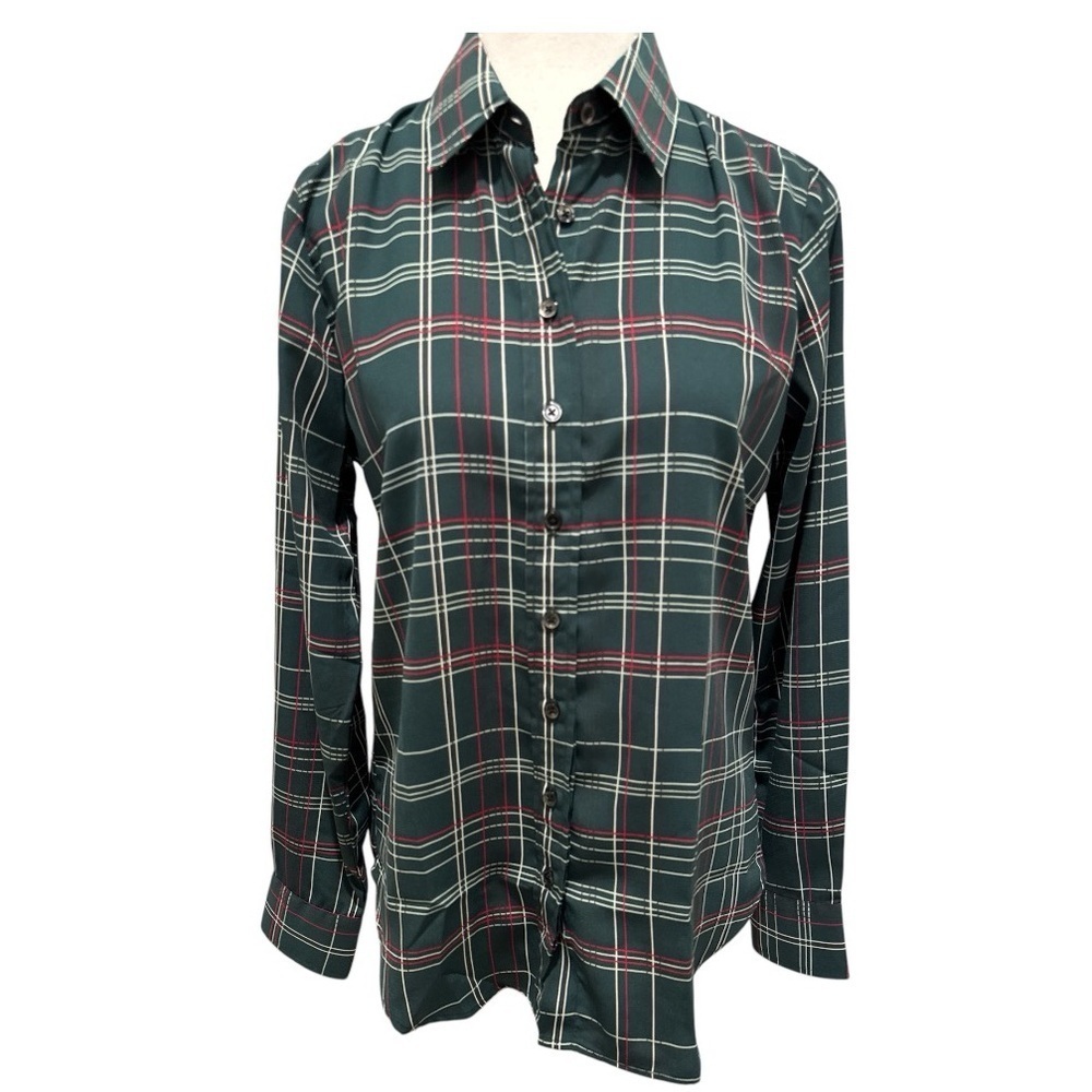 TUCKERNUCK The Shirt by Rochelle Behrens Signature Hunter Plaid Sz S